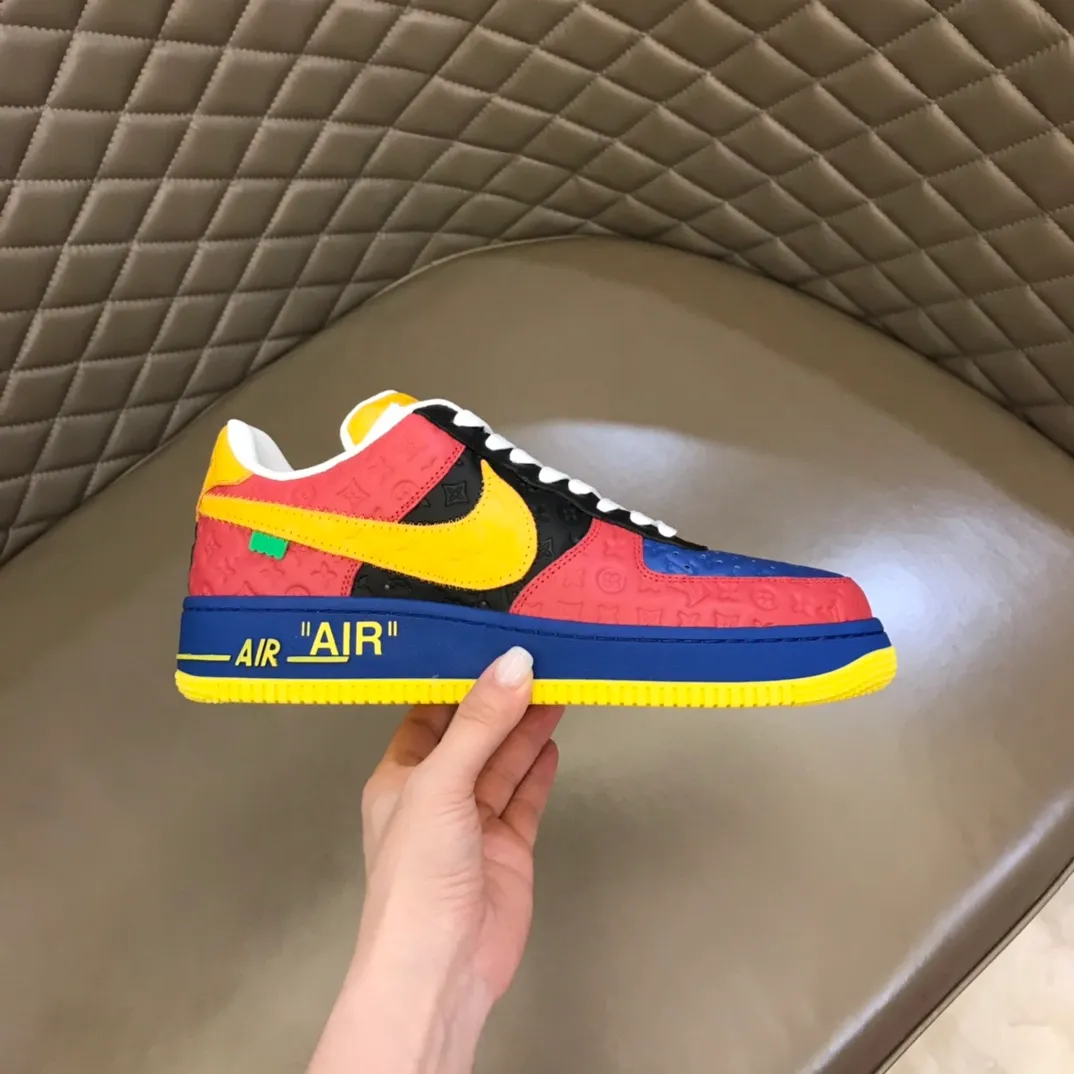 Men's shoes 💰p440 "*OUIS *UITTO*" x OFF-WHITE x Nike tripartite collaboration! Trendy and cool men's casual sports shoes with unrivaled color matching. The design idea basically continues the style of THE TEN. The Swoosh line and tongue label have a very familiar visual effect and are both fashionable and trendy! A must-have for fashionistas! The effect on your feet is absolutely stunning! Size: 38-45